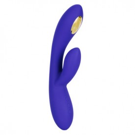 Фиолетовый вибратор с функцией электростимуляции Intimate E-Stimulator Dual Wand - 21,5 см.