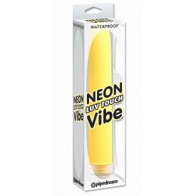 Желтый водонепроницаемый вибратор Neon Luv Touch Vibe - 17 см.